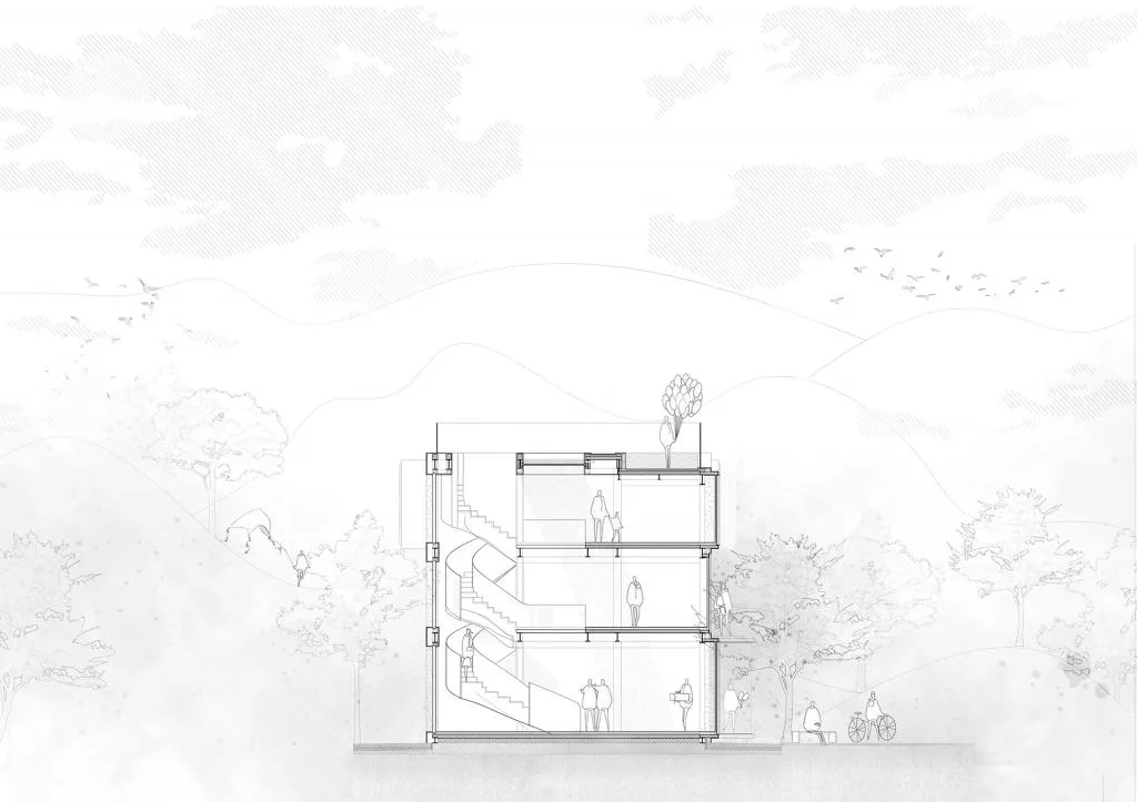 BIM Architecture | Jungle Cube 12 ³ - Shallow/Plain Architecture Design Firm SUA