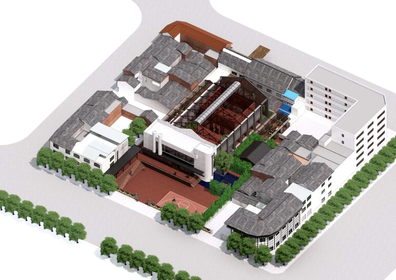 BIM Architecture | Rooted in! Growth! ——Pingle Ancient Town Theater Renovation/Thick Stone Design in Qionglai City