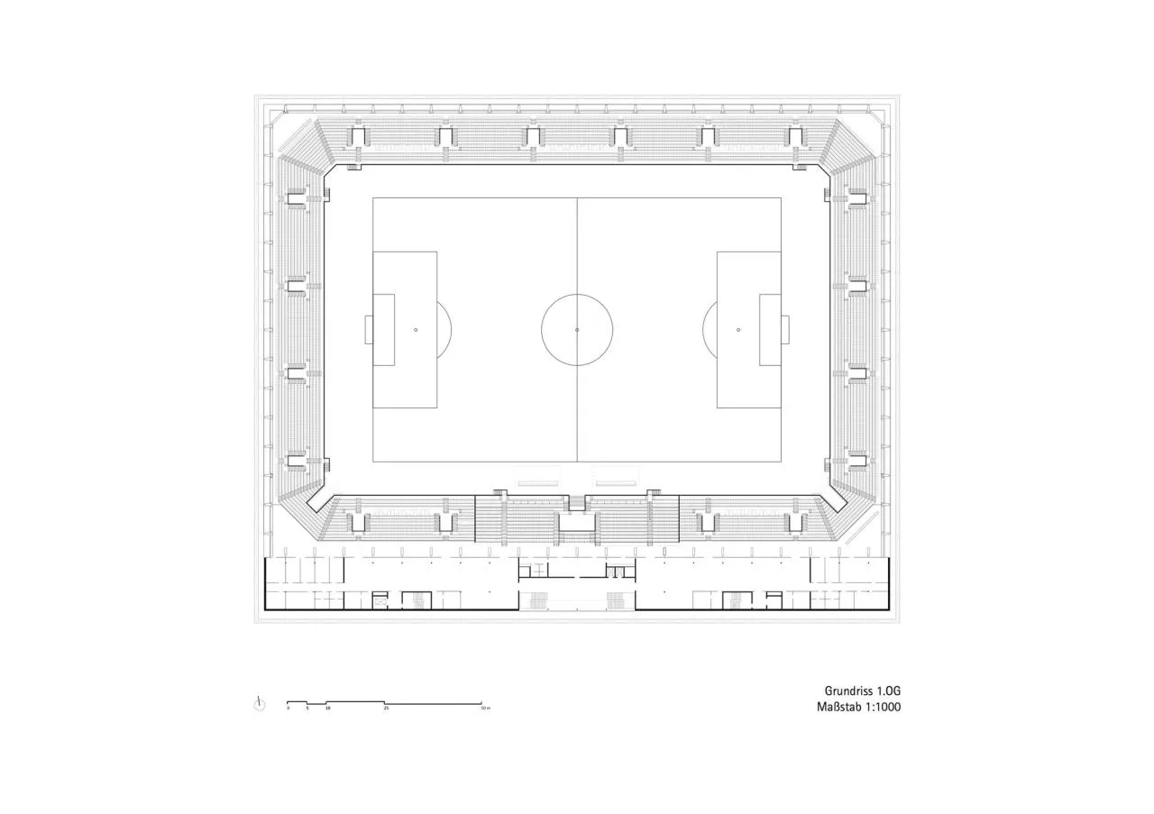 BIM Architecture | Luxembourg Football and Rugby Stadium/GMP Architects