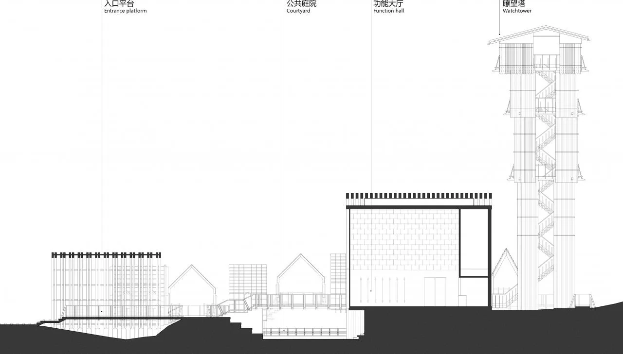 BIM Architecture | Wooden Town: Island, Jungle, Small Wooden House, Jiujiang/Pingjie Design