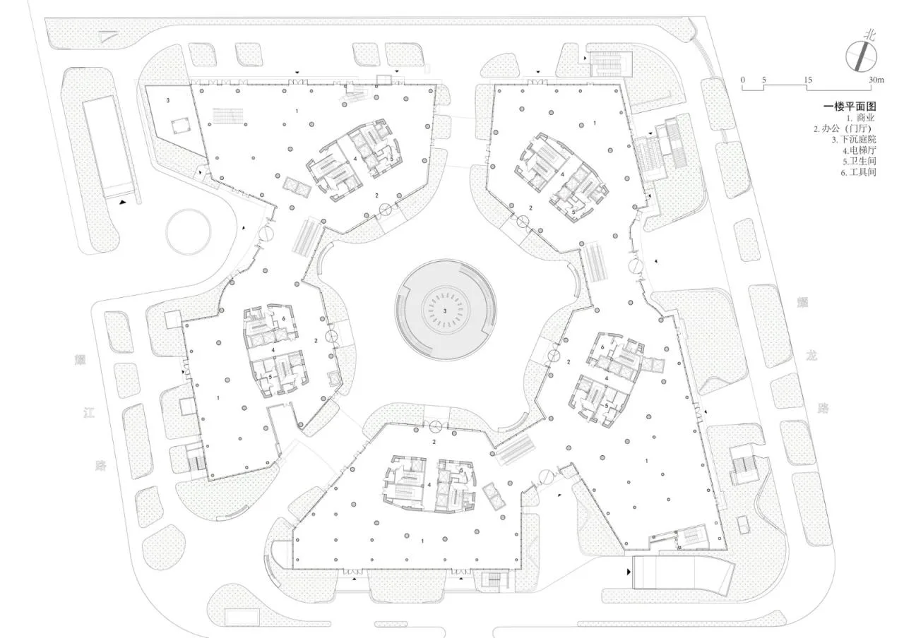 BIM Architecture | Shanghai Junkang Financial Plaza/Architectural Landscape Design