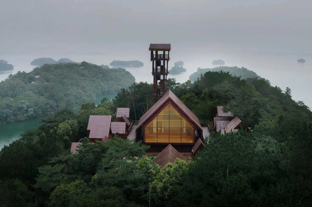 BIM Architecture | Wooden Town: Island, Jungle, Small Wooden House, Jiujiang/Pingjie Design