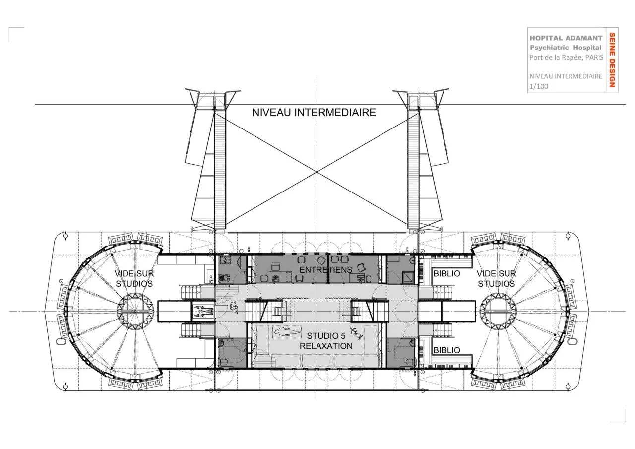 BIM Architecture | Adamant/Seine Design at Paris Mental Hospital