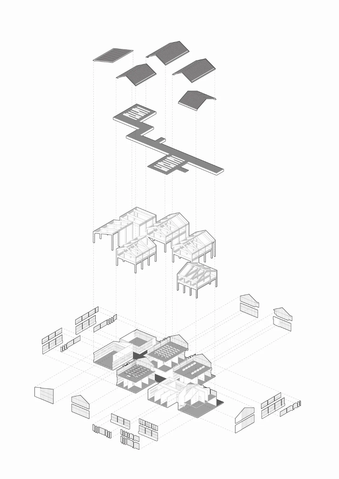 BIM Architecture | Asking Under the Tree, Building Gardens in the Mountains - Yueqing Jingshan Public School/Zhejiang University Architectural Design and Research Institute Co., Ltd