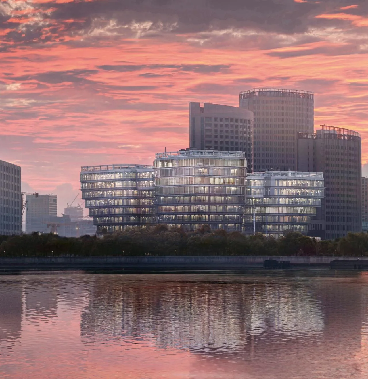 BIM Architecture | Shanghai Junkang Financial Plaza/Architectural Landscape Design
