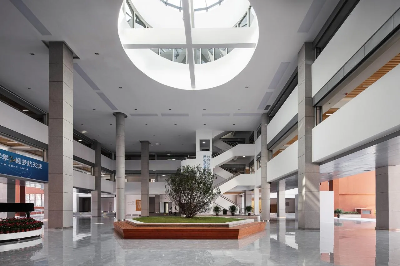 BIM Architecture | 'Harmony' and 'Harmony' Hall, Hall and Court: Architectural Design of Xi'an Aerospace City No.1 Middle School/Architectural Design and Research Institute of Xi'an University of Architecture and Technology