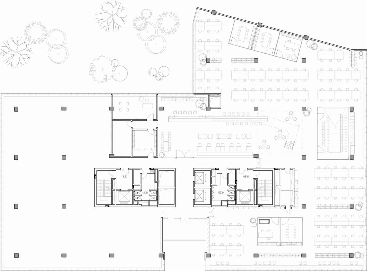 BIM Architecture | Introducing Suspended Meeting Rooms into Mobile Office Space/JSPA Design