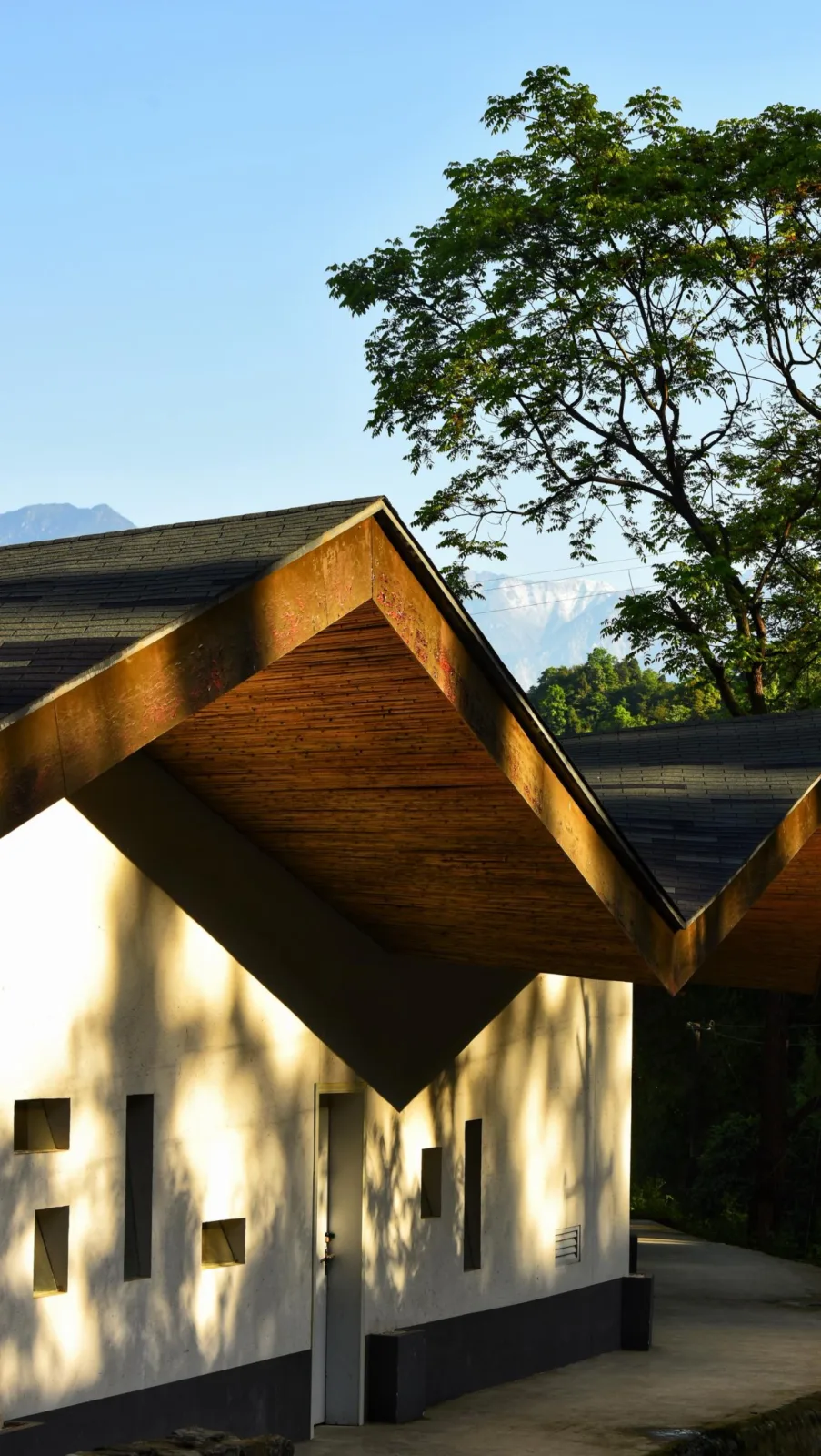 BIM Architecture | Building a Shared Factory/Time Space Building with Peaks on an Abandoned Chicken Shed on a Half Cliff