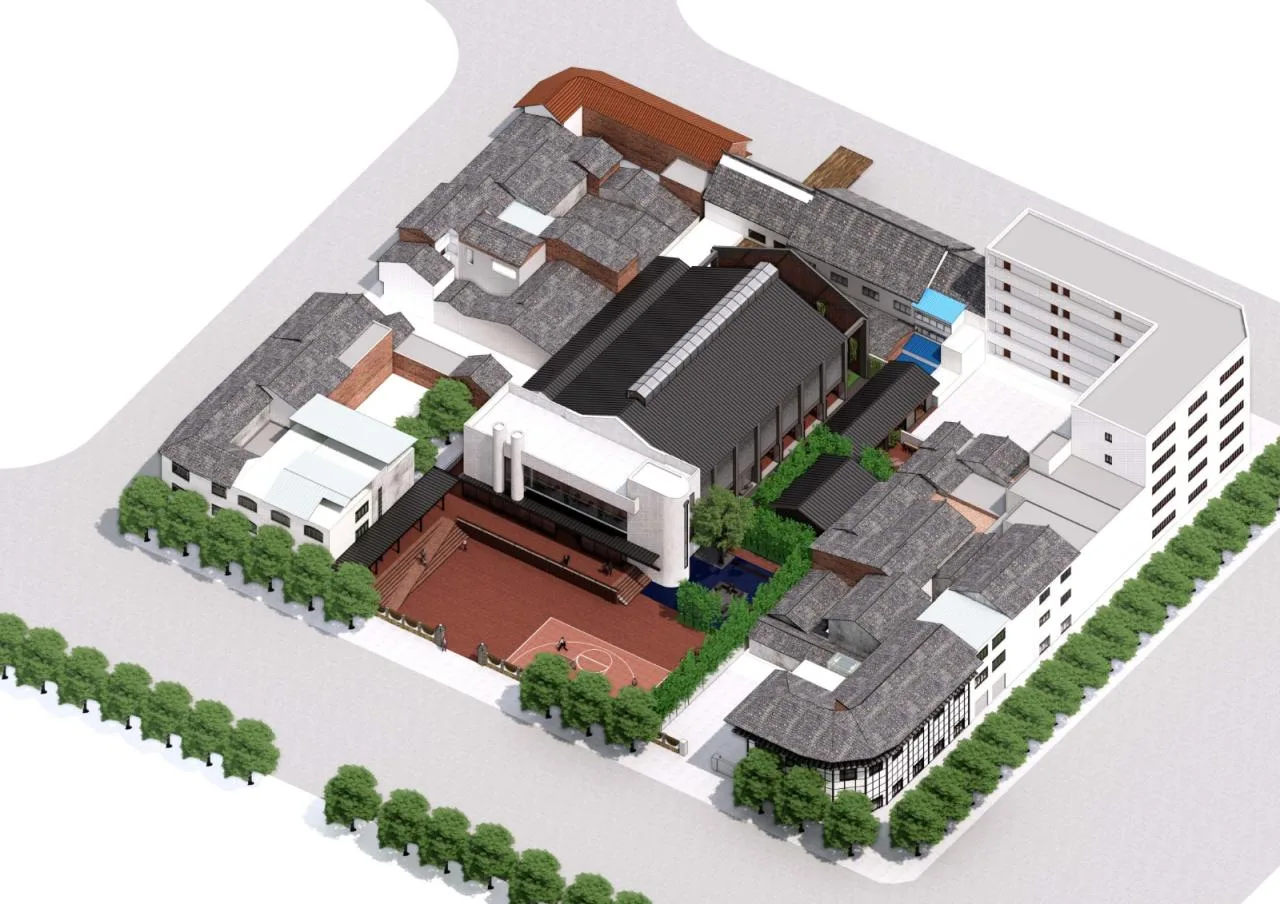 BIM Architecture | Rooted in! Growth! ——Pingle Ancient Town Theater Renovation/Thick Stone Design in Qionglai City