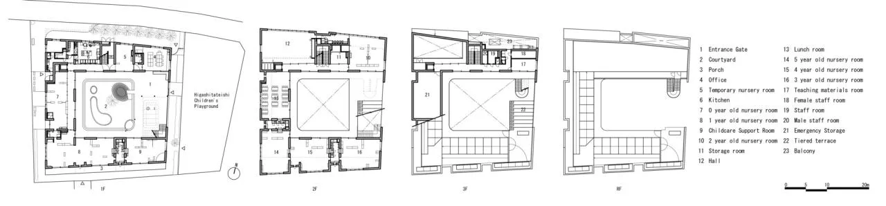 BIM Architecture | Large C Layout, Donglishi Nursery/Sasaka Kensuke Office