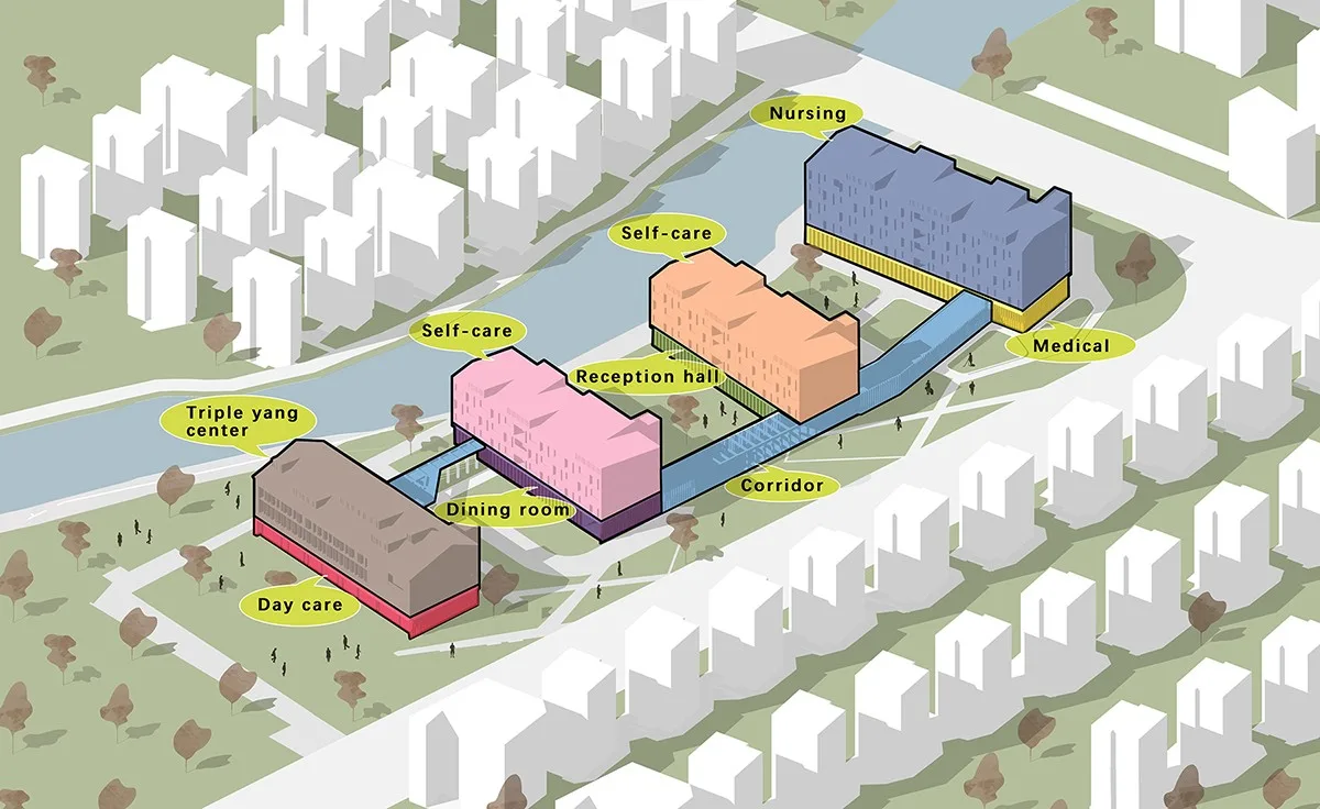BIM Architecture | Zhaoxiang Kangning Maintenance Institute Architectural Design - Welcome to the Free Old Soul/Shanghai Jiuli Architectural Firm