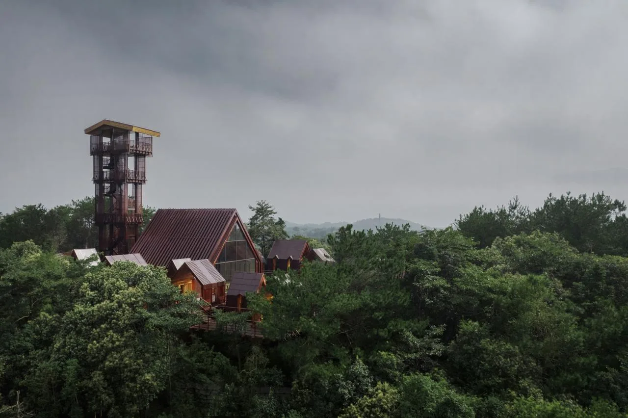 BIM Architecture | Wooden Town: Island, Jungle, Small Wooden House, Jiujiang/Pingjie Design