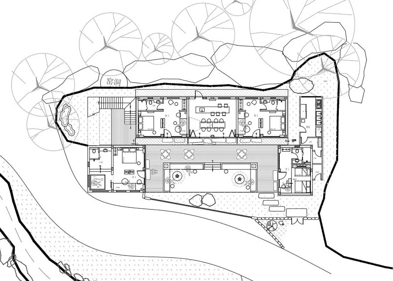 BIM Architecture | Hidden Home in the Mountains - Manshe Shanju Boutique Homestay Hotel/Qihe Design
