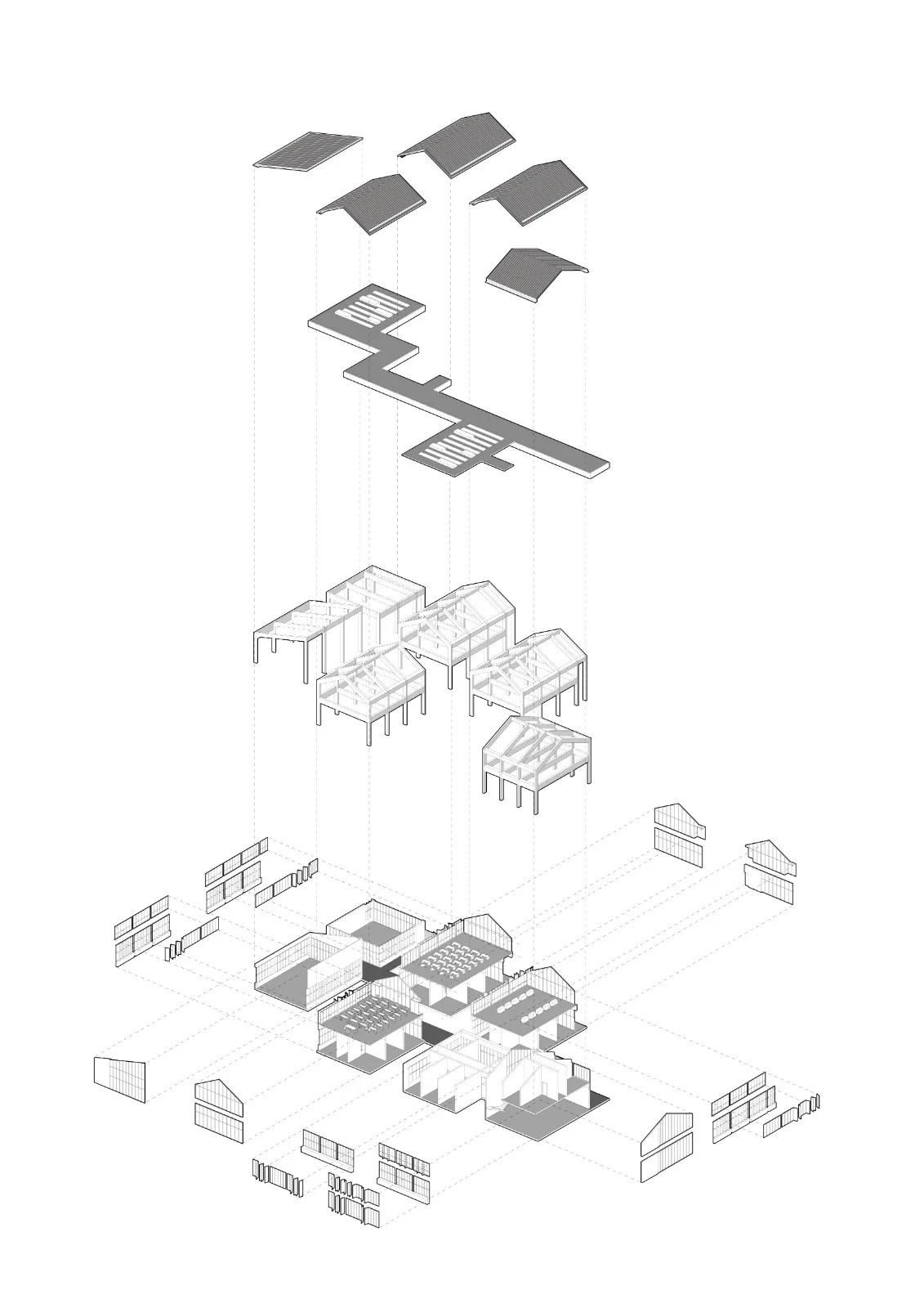 BIM Architecture | Asking Under the Tree, Building Gardens in the Mountains - Yueqing Jingshan Public School/Zhejiang University Architectural Design and Research Institute Co., Ltd