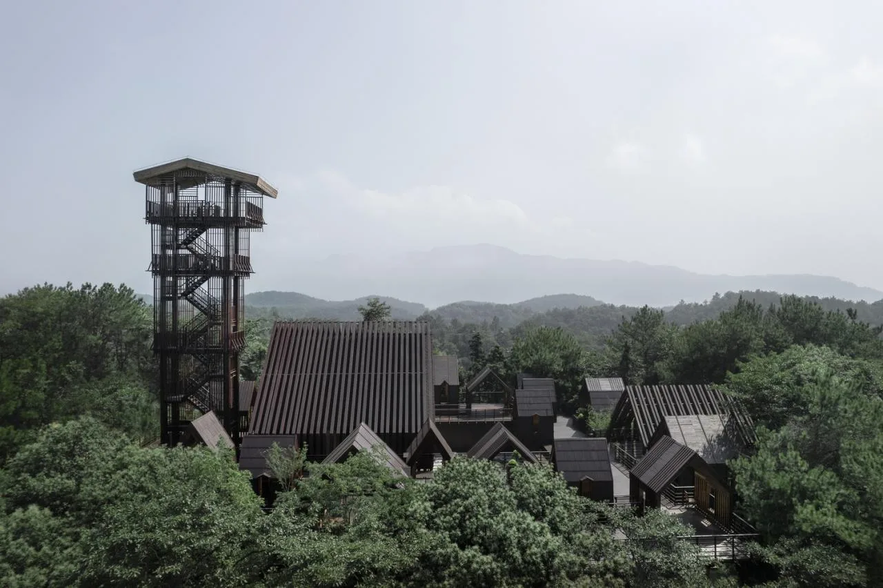 BIM Architecture | Wooden Town: Island, Jungle, Small Wooden House, Jiujiang/Pingjie Design