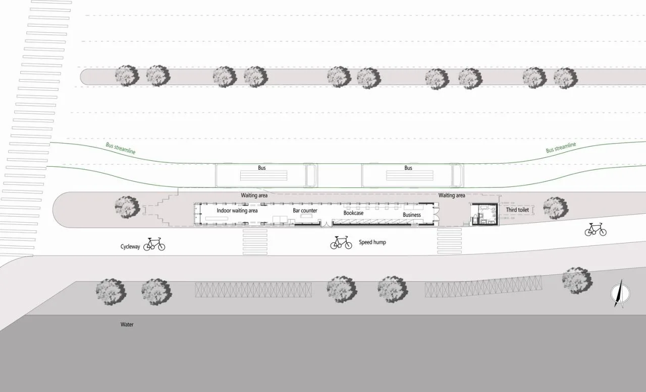 BIM Architecture | Interesting Waiting: Zhangjiagang High speed Railway New City Bus Stop Design/Zhongheng Design