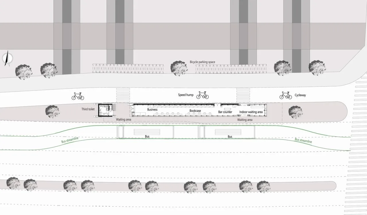 BIM Architecture | Interesting Waiting: Zhangjiagang High speed Railway New City Bus Stop Design/Zhongheng Design