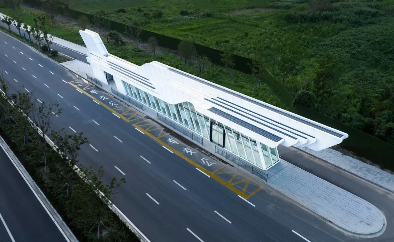 BIM Architecture | Interesting Waiting: Zhangjiagang High speed Railway New City Bus Stop Design/Zhongheng Design