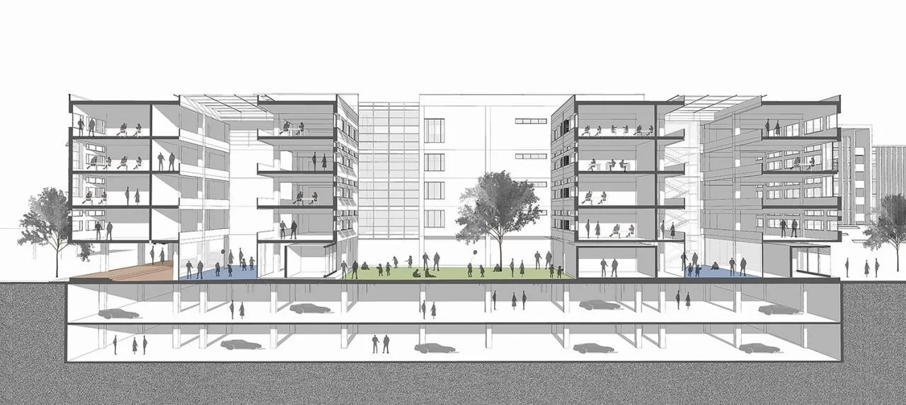 BIM Architecture | 'Harmony' and 'Harmony' Hall, Hall and Court: Architectural Design of Xi'an Aerospace City No.1 Middle School/Architectural Design and Research Institute of Xi'an University of Architecture and Technology