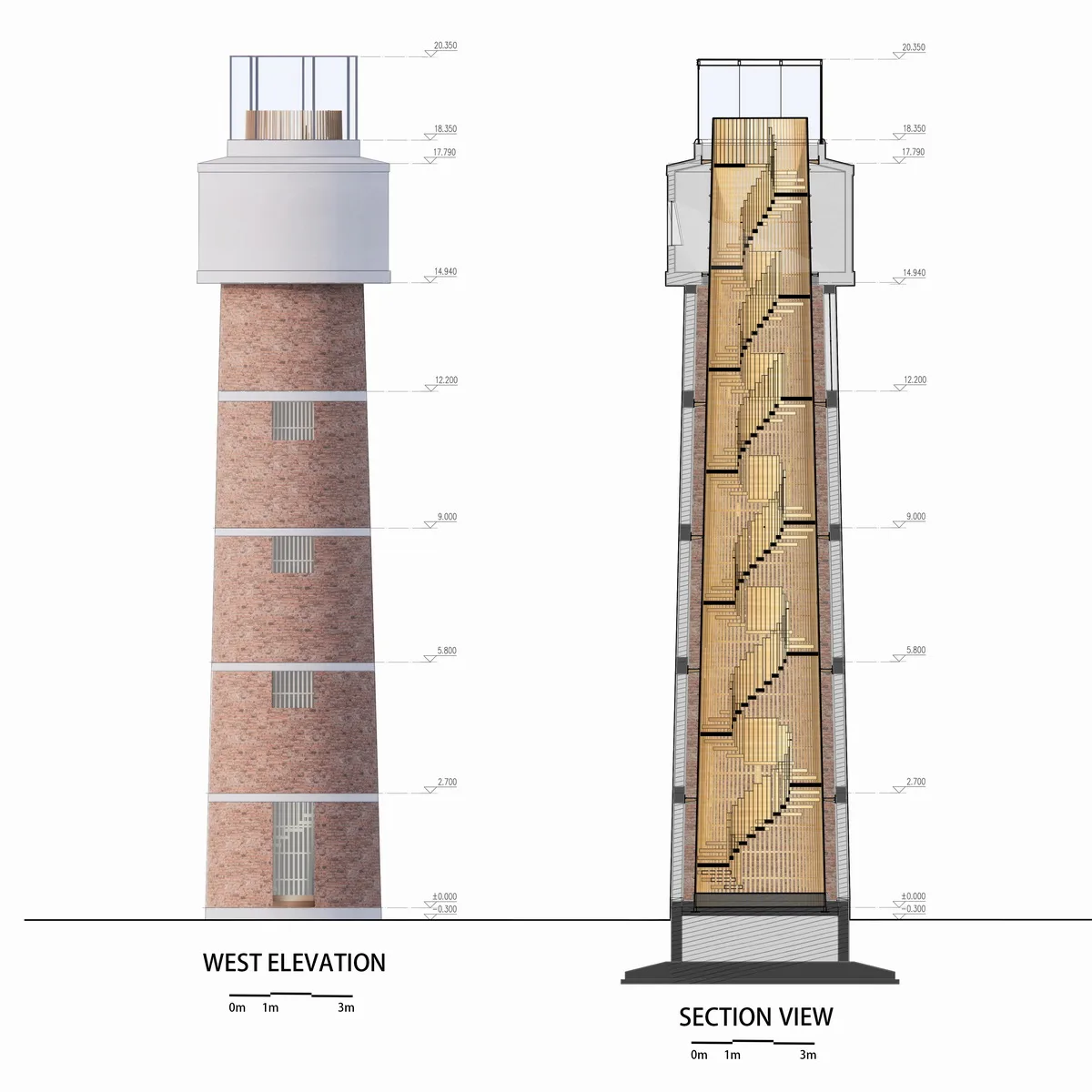 BIM Architecture | Mortal Memorial Hall in Water Tower/Wutopia Lab