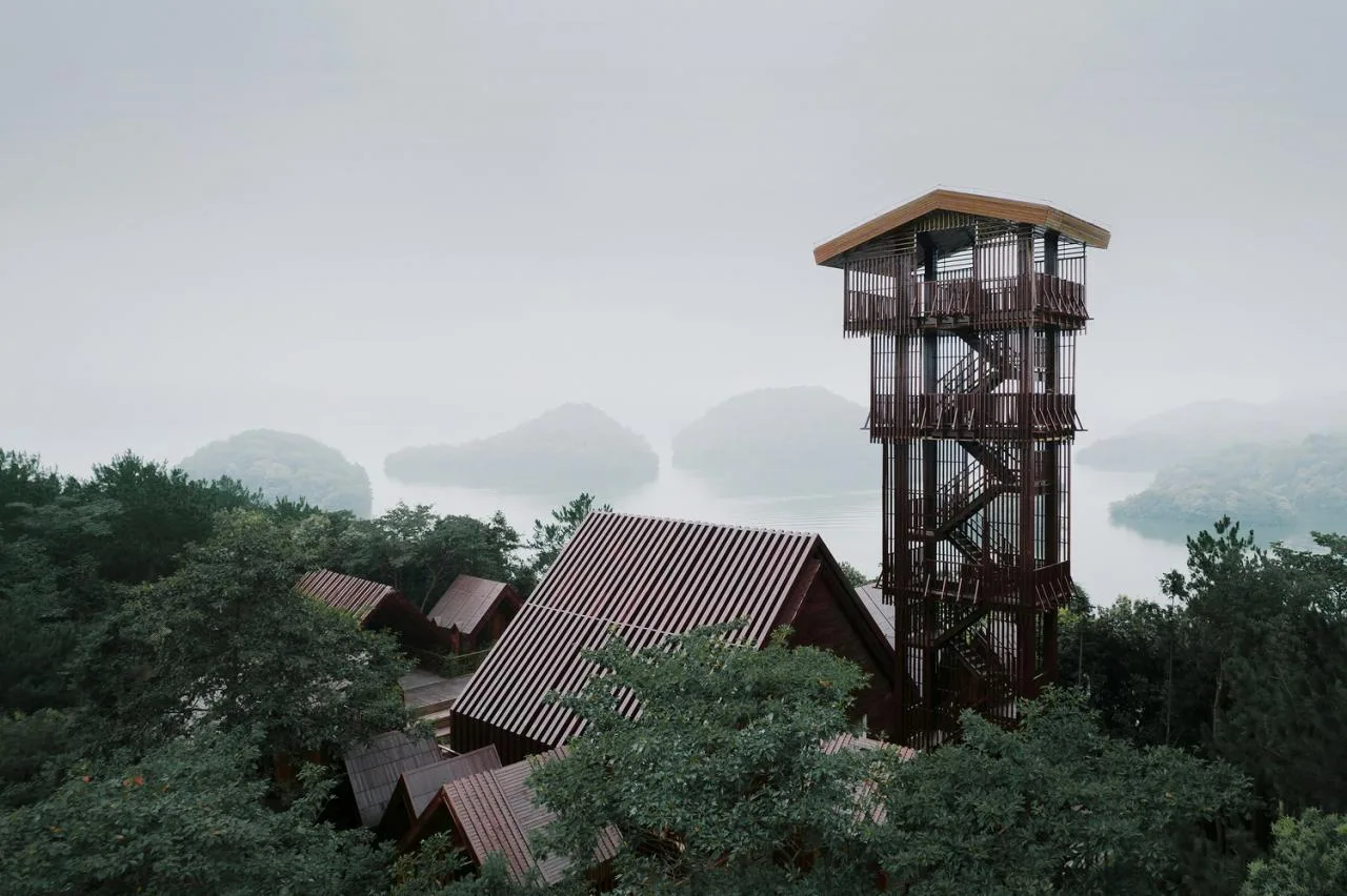 BIM Architecture | Wooden Town: Island, Jungle, Small Wooden House, Jiujiang/Pingjie Design