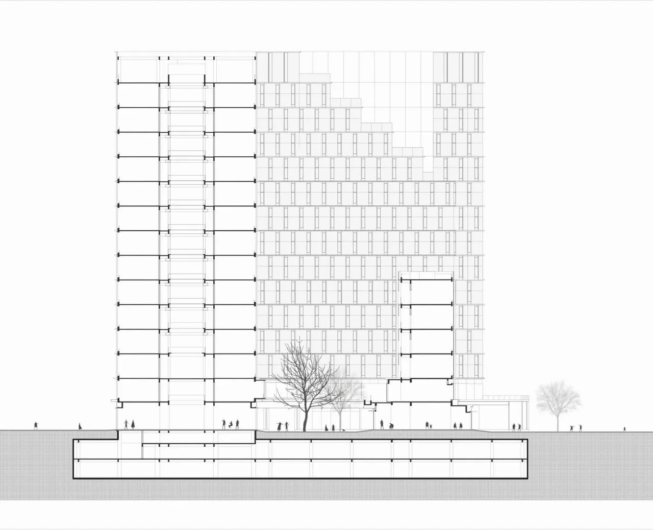 BIM Architecture | Vertical Exploration of Shared Life, Spring Tree Cloud Architecture/Gad