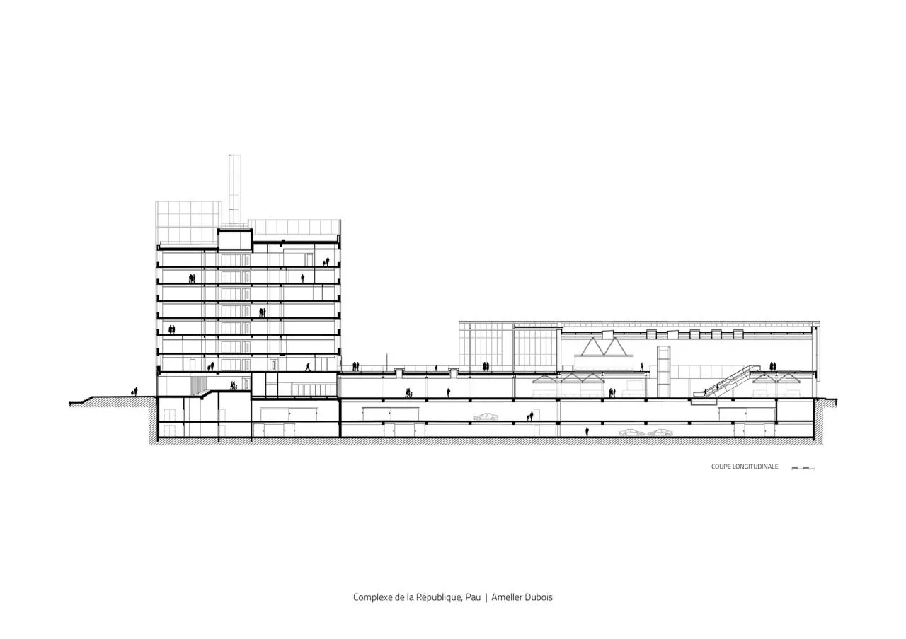 BIM Architecture | Black and White Coverage, Republic of Pau Complex/Ameller Dubois, France