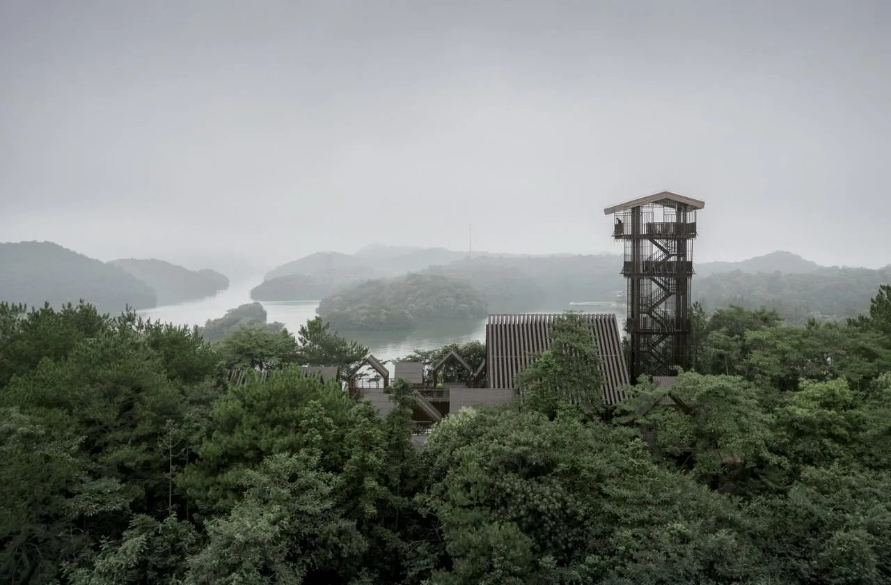 BIM Architecture | Wooden Town: Island, Jungle, Small Wooden House, Jiujiang/Pingjie Design