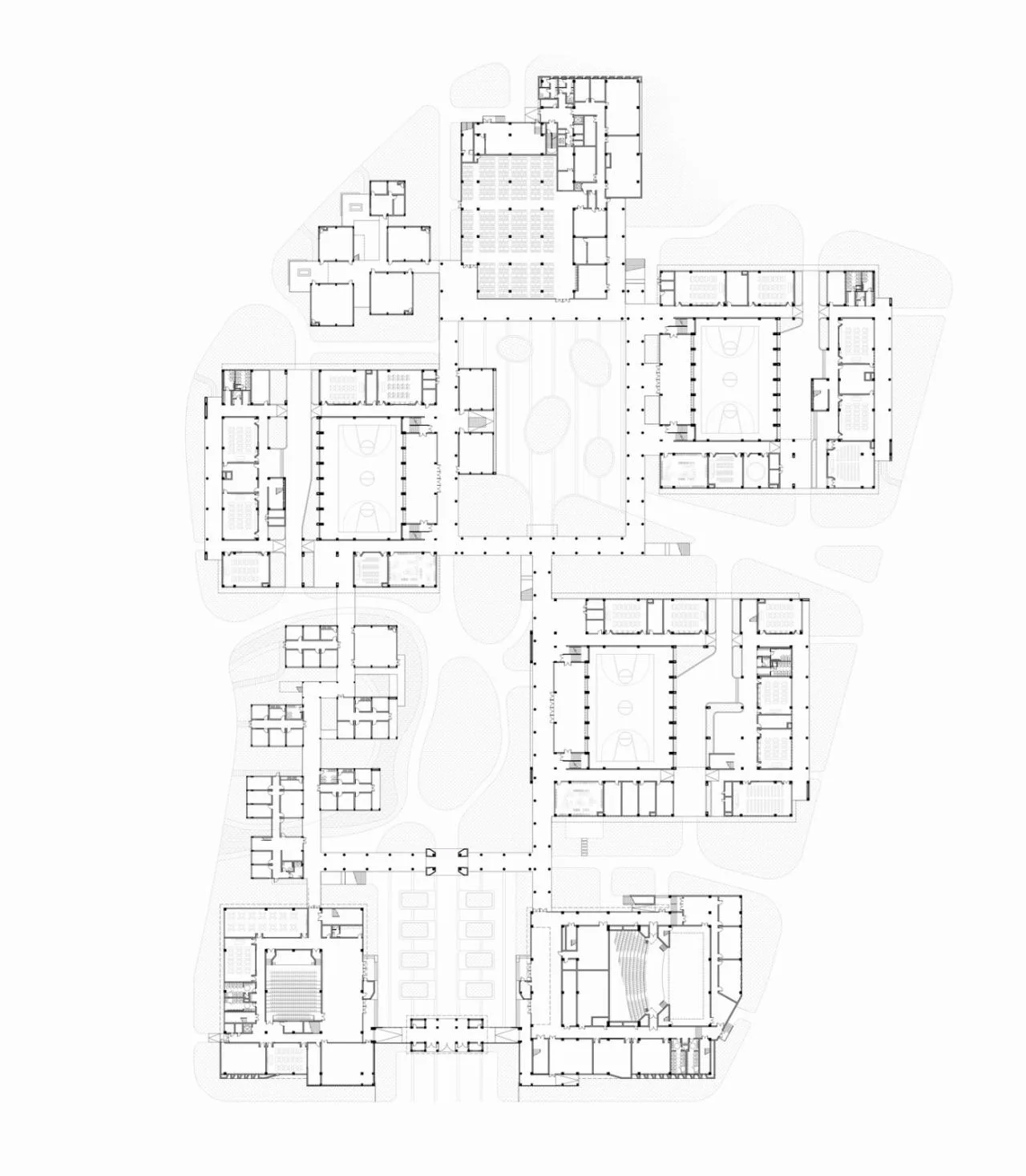 BIM Architecture | Asking Under the Tree, Building Gardens in the Mountains - Yueqing Jingshan Public School/Zhejiang University Architectural Design and Research Institute Co., Ltd