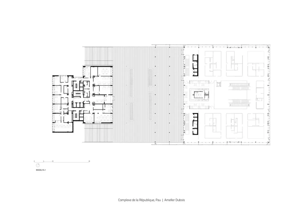 BIM Architecture | Black and White Coverage, Republic of Pau Complex/Ameller Dubois, France