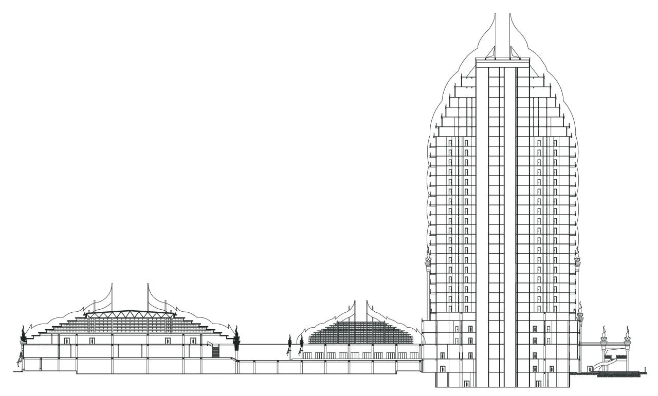 BIM Architecture | 'Flowers in the Rainforest': Xishuangbanna Jinglan International Conference Resort Hotel/Gangya Architecture+Local Practice (Guangzhou)
