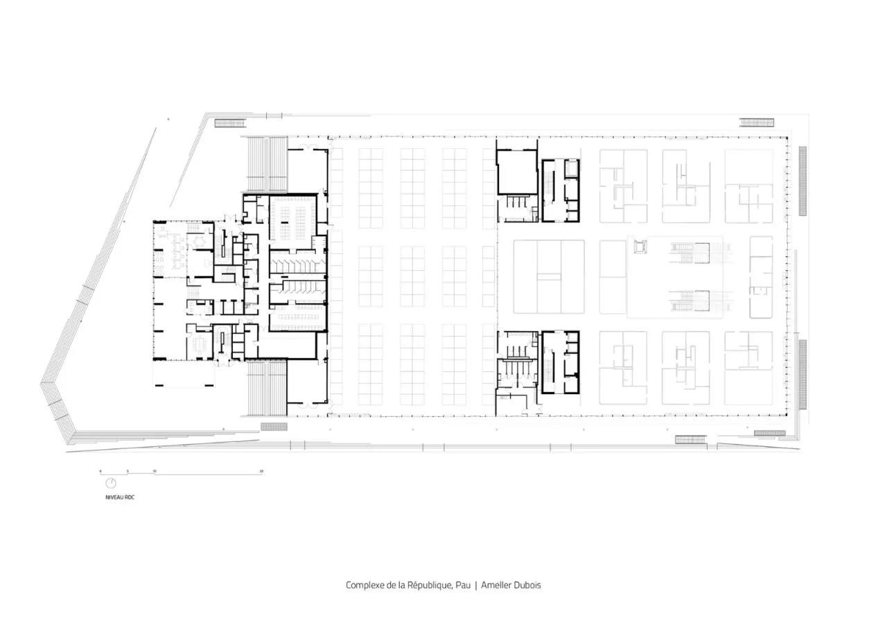 BIM Architecture | Black and White Coverage, Republic of Pau Complex/Ameller Dubois, France