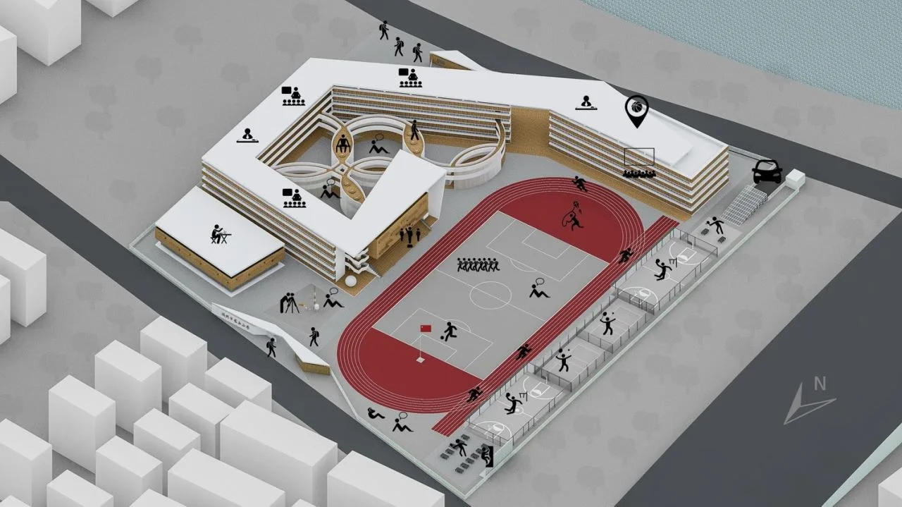 BIM Architecture | Dimension Transfer: Fengxi Elementary School/Mizhang Architecture