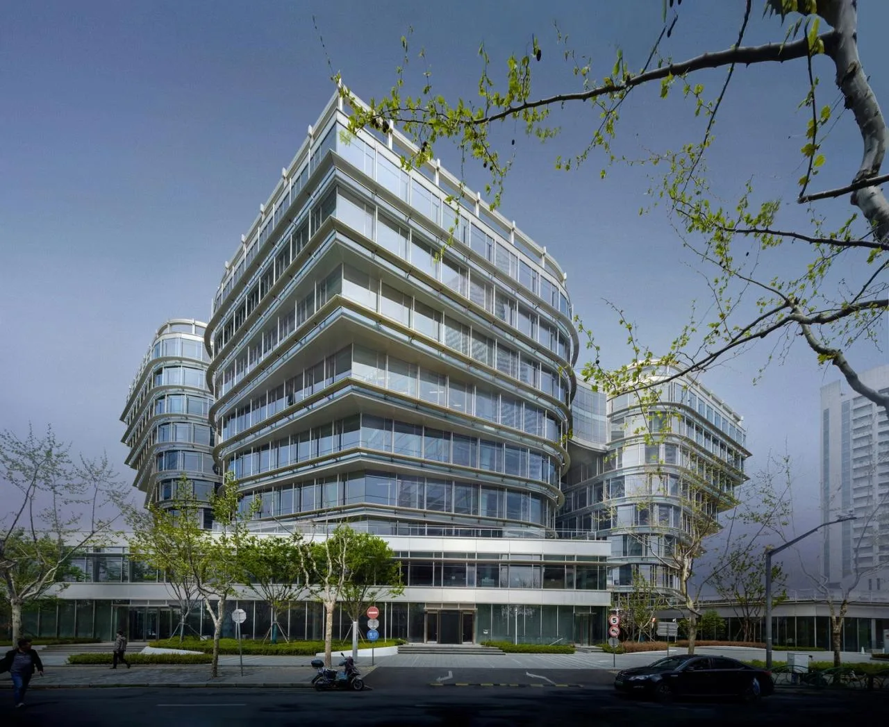 BIM Architecture | Shanghai Junkang Financial Plaza/Architectural Landscape Design