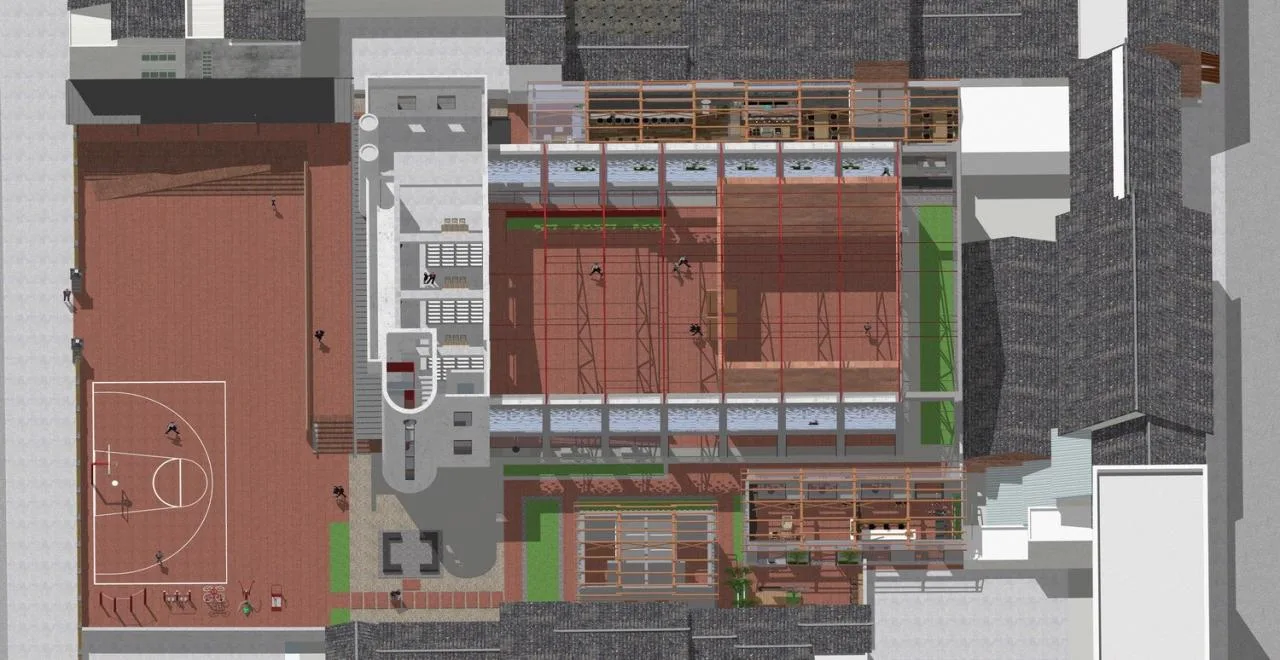 BIM Architecture | Rooted in! Growth! ——Pingle Ancient Town Theater Renovation/Thick Stone Design in Qionglai City