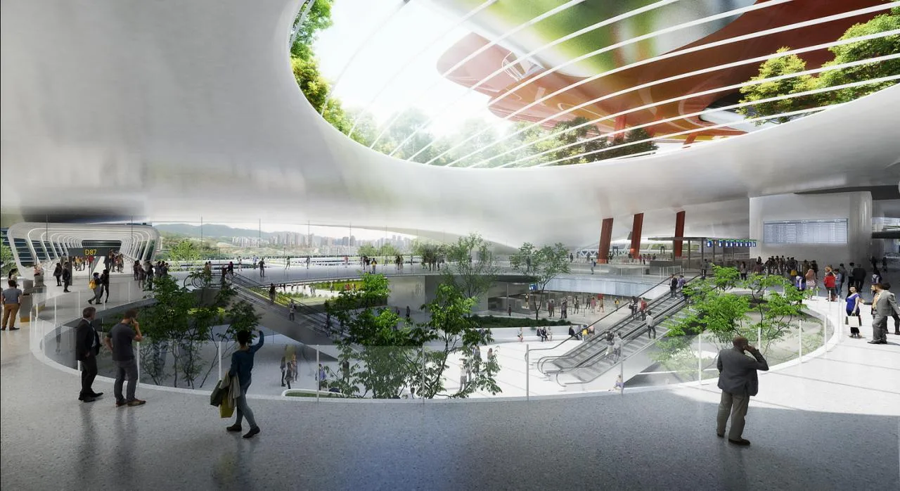 BIM architecture | 'gantry crane' | MAD wins Chongqing Cuntan International Cruise Center competition