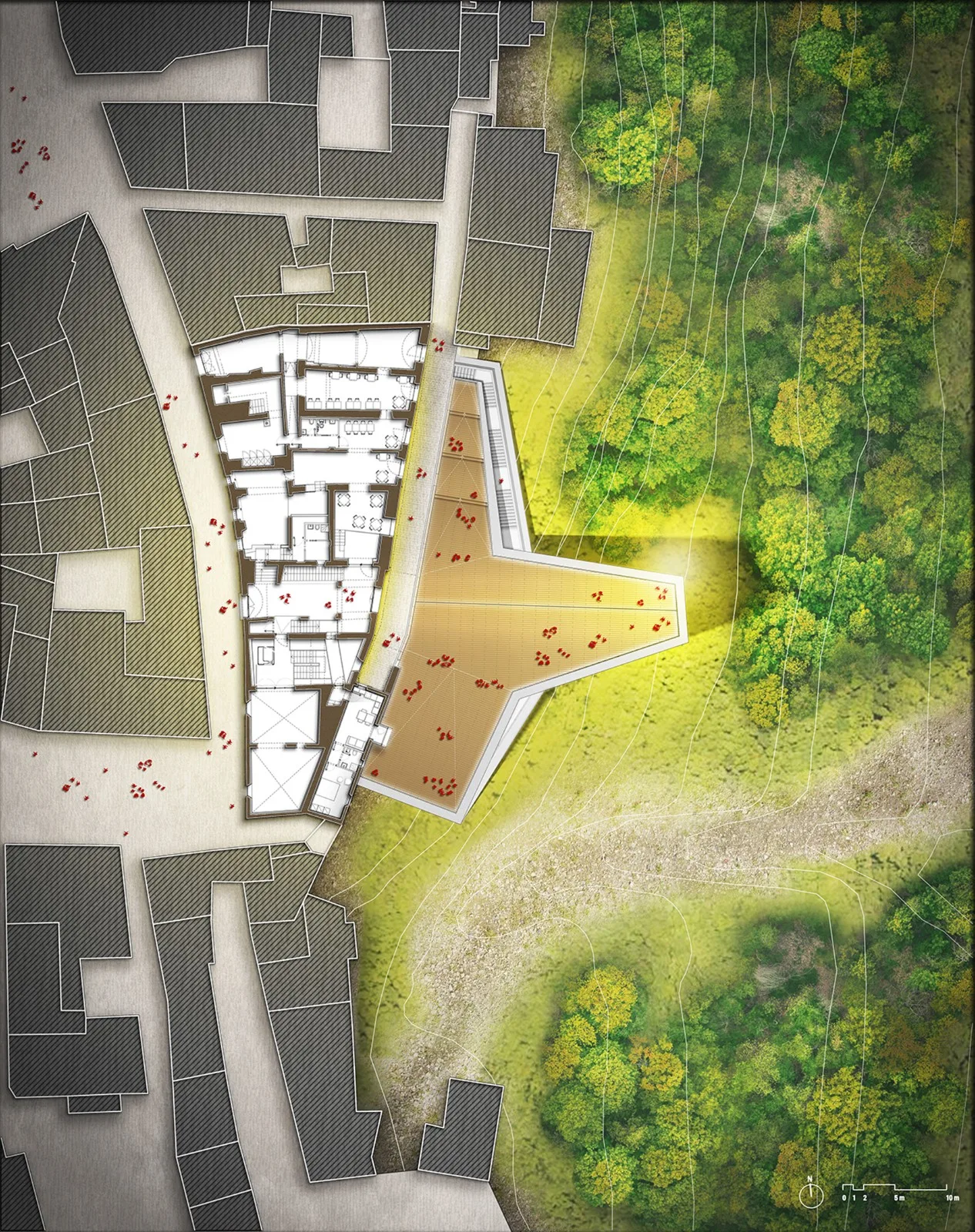 BIM Architecture | Tuscany 'Valley Floating Bridge'/New Works by MC A
