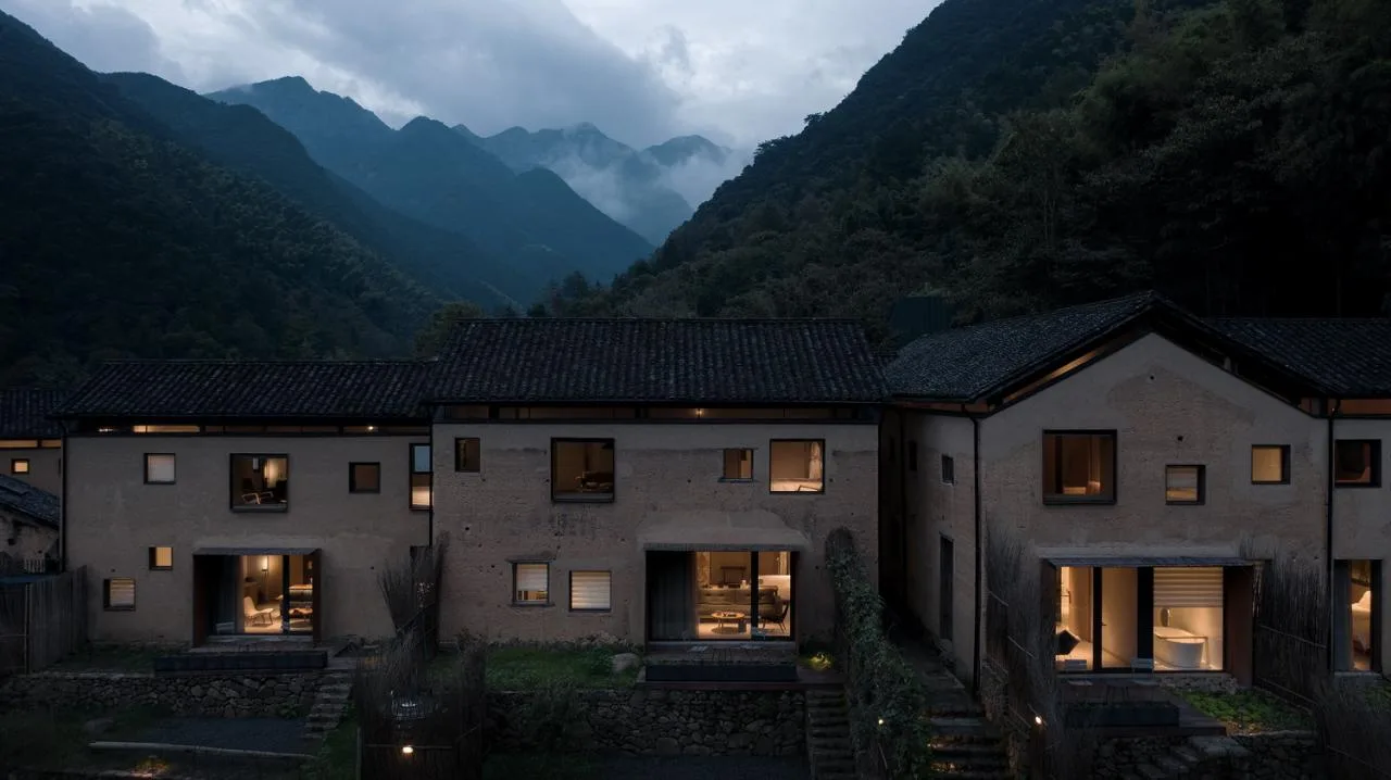 BIM Architecture | Tonglu Liuyun Township Villa, Hidden Secret Realm in the Mountains/MDO Mujun Architectural Design