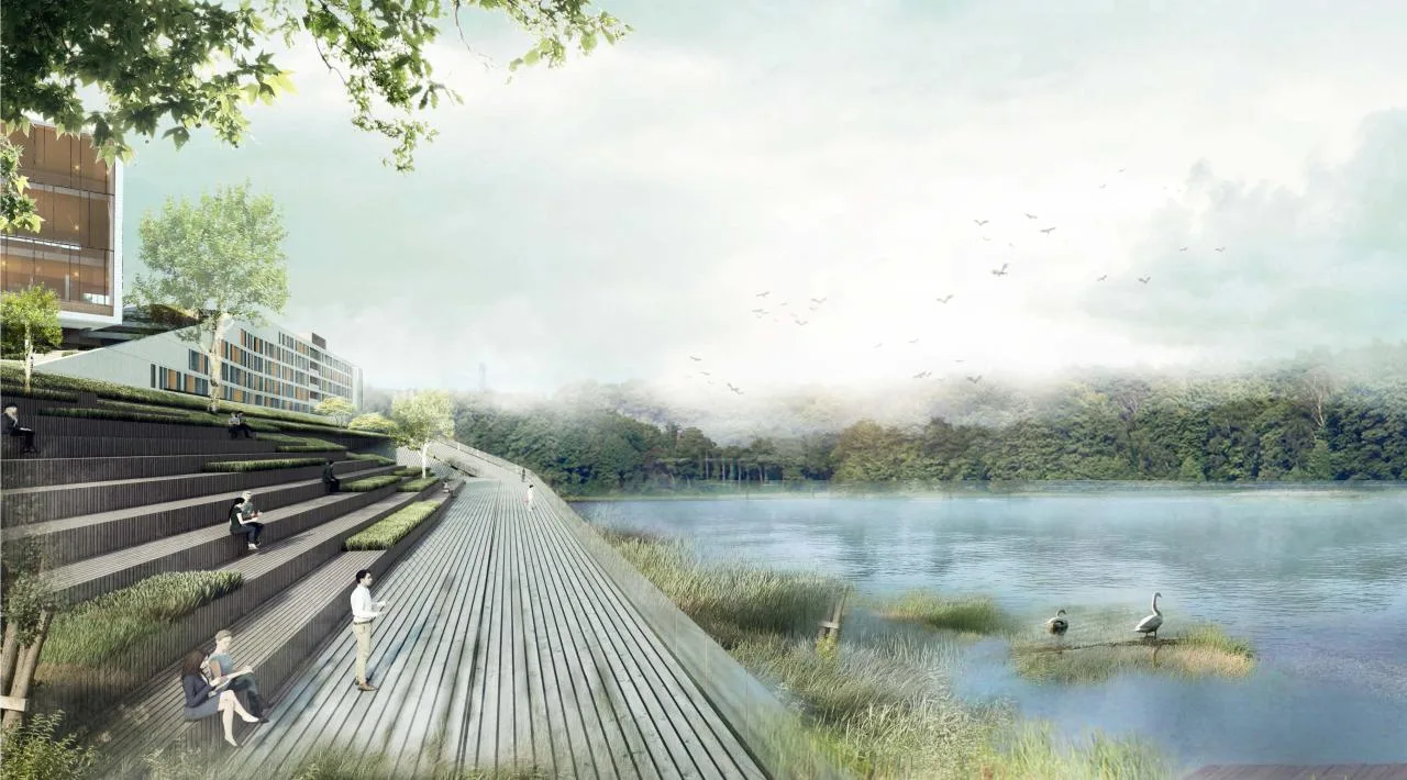 BIM Architecture | "Hidden Garden by the Pond" - Architectural Scheme Design/Landscape Architecture Design for Shenzhen No.28 Senior High School