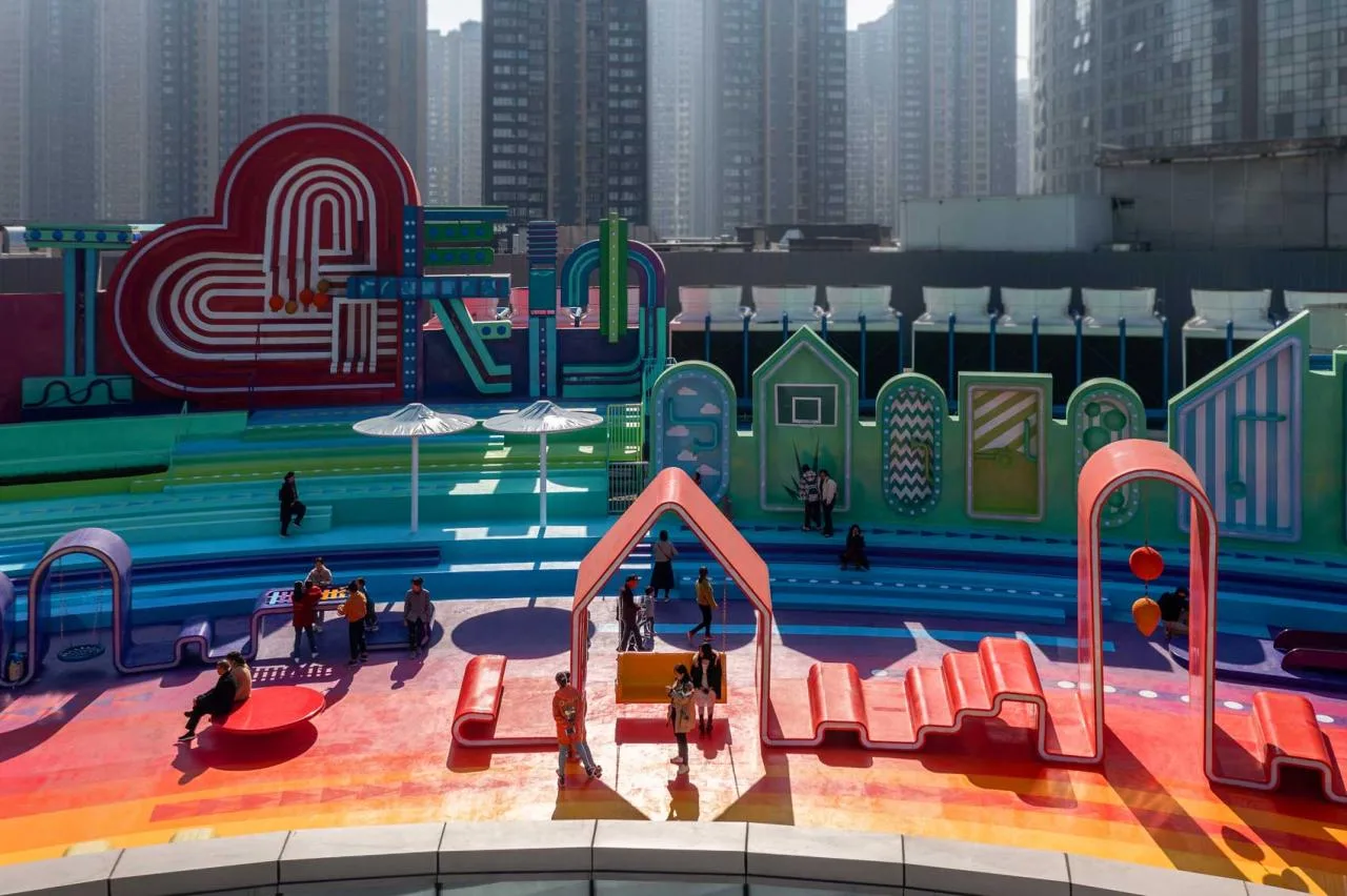 BIM Architecture | Roof Public Space Renovation: Above the Rainbow/Baizhu Architectural Design Consulting (Shanghai) Co., Ltd