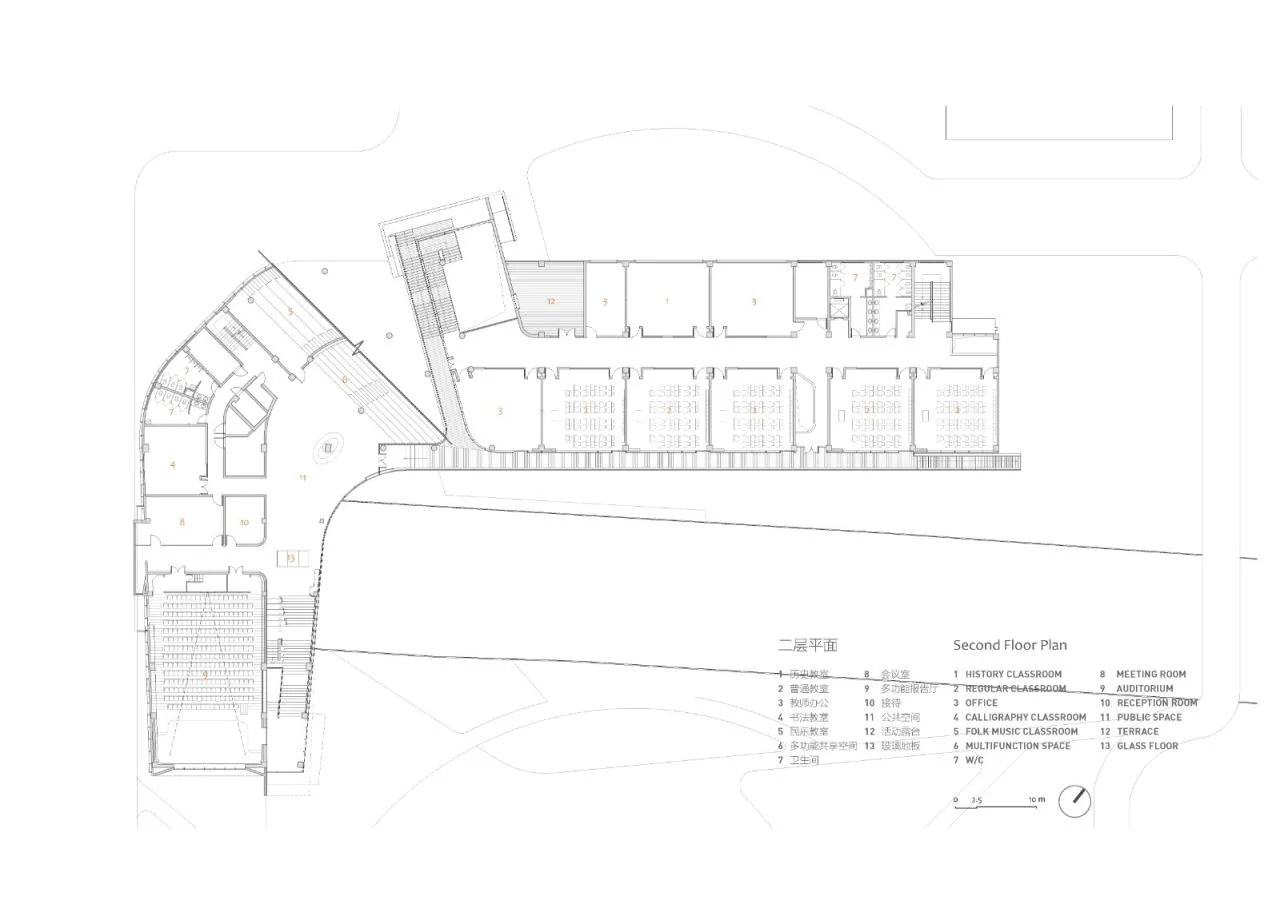 BIM Architecture | Bridge Teaching Building - Yancheng Foreign Language School Innovation Center/General Architecture