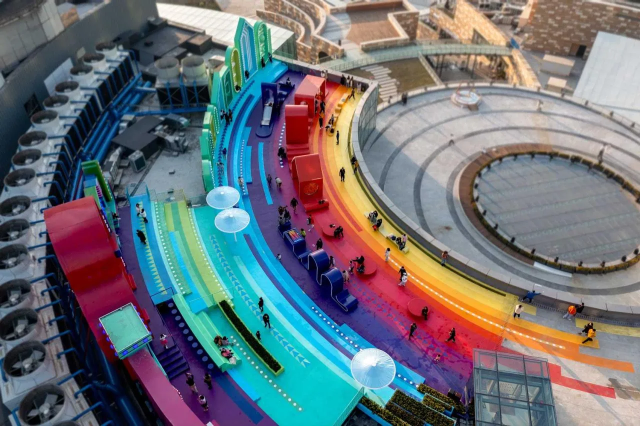 BIM Architecture | Roof Public Space Renovation: Above the Rainbow/Baizhu Architectural Design Consulting (Shanghai) Co., Ltd