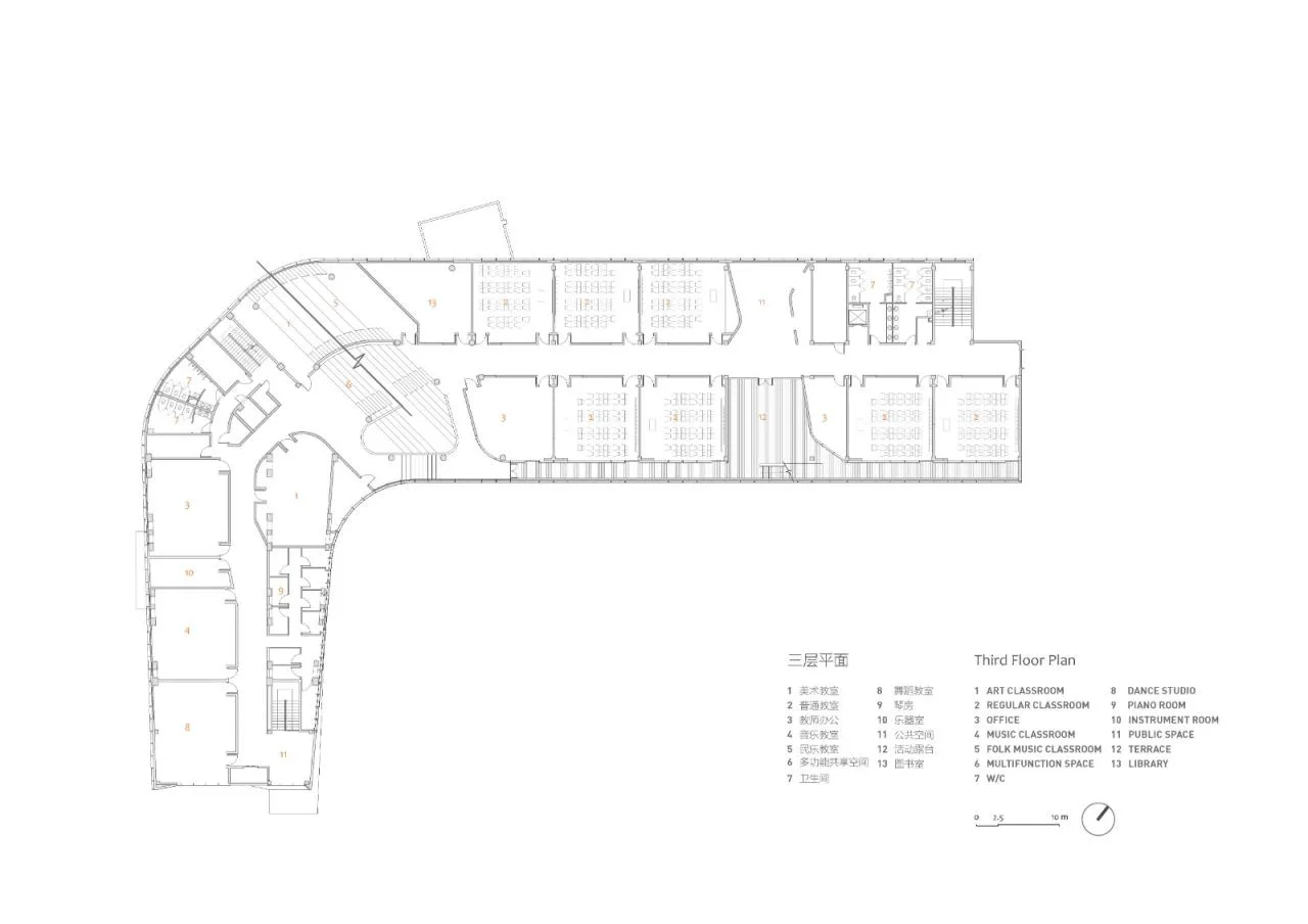 BIM Architecture | Bridge Teaching Building - Yancheng Foreign Language School Innovation Center/General Architecture