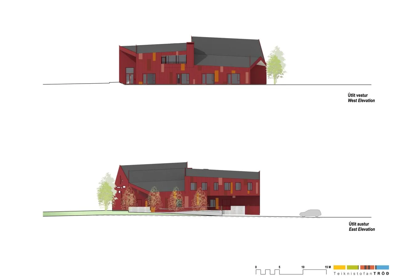 BIM Architecture | Salvation Army Iceland Headquarters Elevation drawing