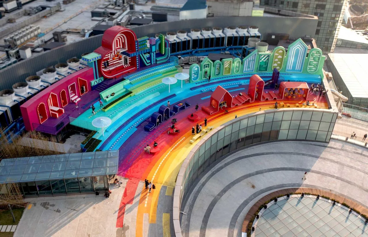 BIM Architecture | Roof Public Space Renovation: Above the Rainbow/Baizhu Architectural Design Consulting (Shanghai) Co., Ltd