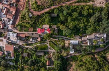 BIM Architecture: Integrating Trees and Historic Earth Walls at Armory Coffee by Three Culture Architecture-BIM WORLD