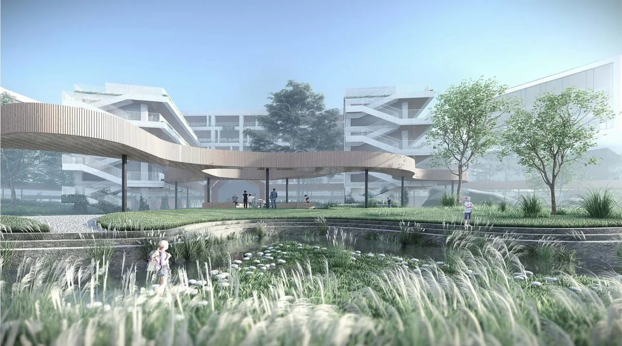 BIM Architecture | "Hidden Garden by the Pond" - Architectural Scheme Design/Landscape Architecture Design for Shenzhen No.28 Senior High School