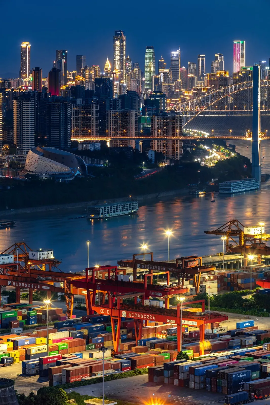 BIM architecture | 'gantry crane' | MAD wins Chongqing Cuntan International Cruise Center competition