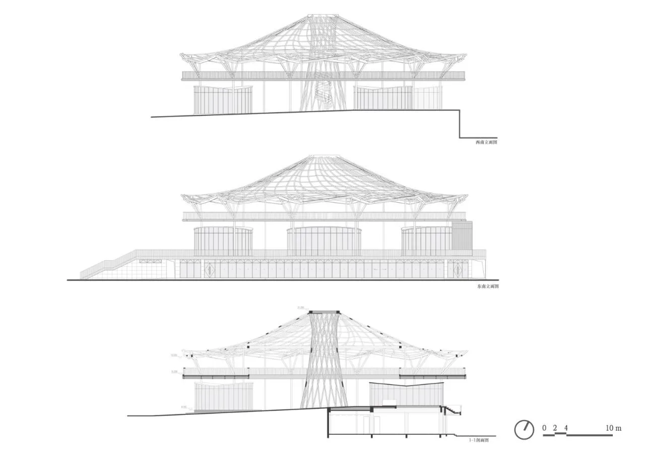 BIM Architecture | Gulao Water Town Cultural Ecological Tourism Resort Guest Center/Shenzhen Huahui Design