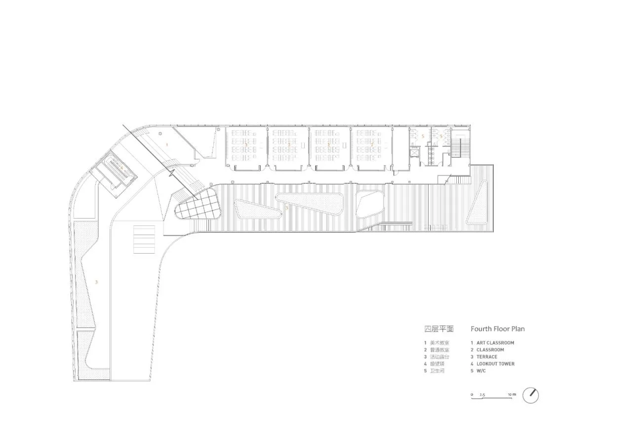 BIM Architecture | Bridge Teaching Building - Yancheng Foreign Language School Innovation Center/General Architecture